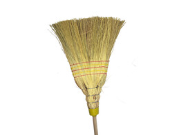 BROOM RICE STRAW EXTRA WITH WOODEN SHAFT