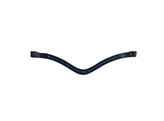 BROWBAND EXCLUSIVE BLACK LEATHER SUEDE 1 ROW CRYSTAL BLUE FULL